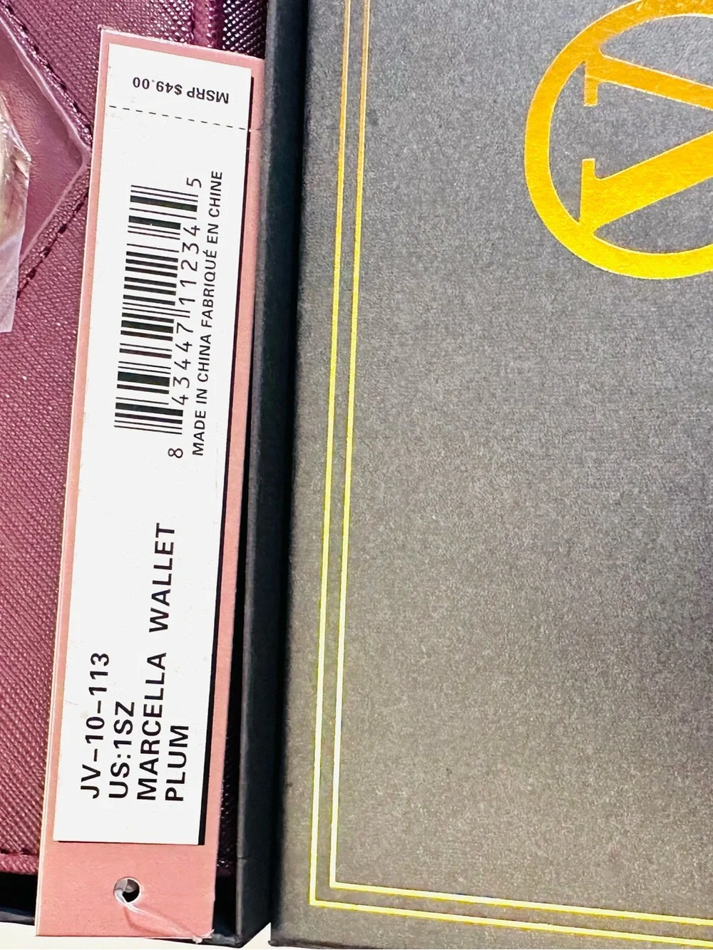 ✨ NWT JOAN VASS “MARCELLA” PLUM WALLET — MSRP $49 ✨